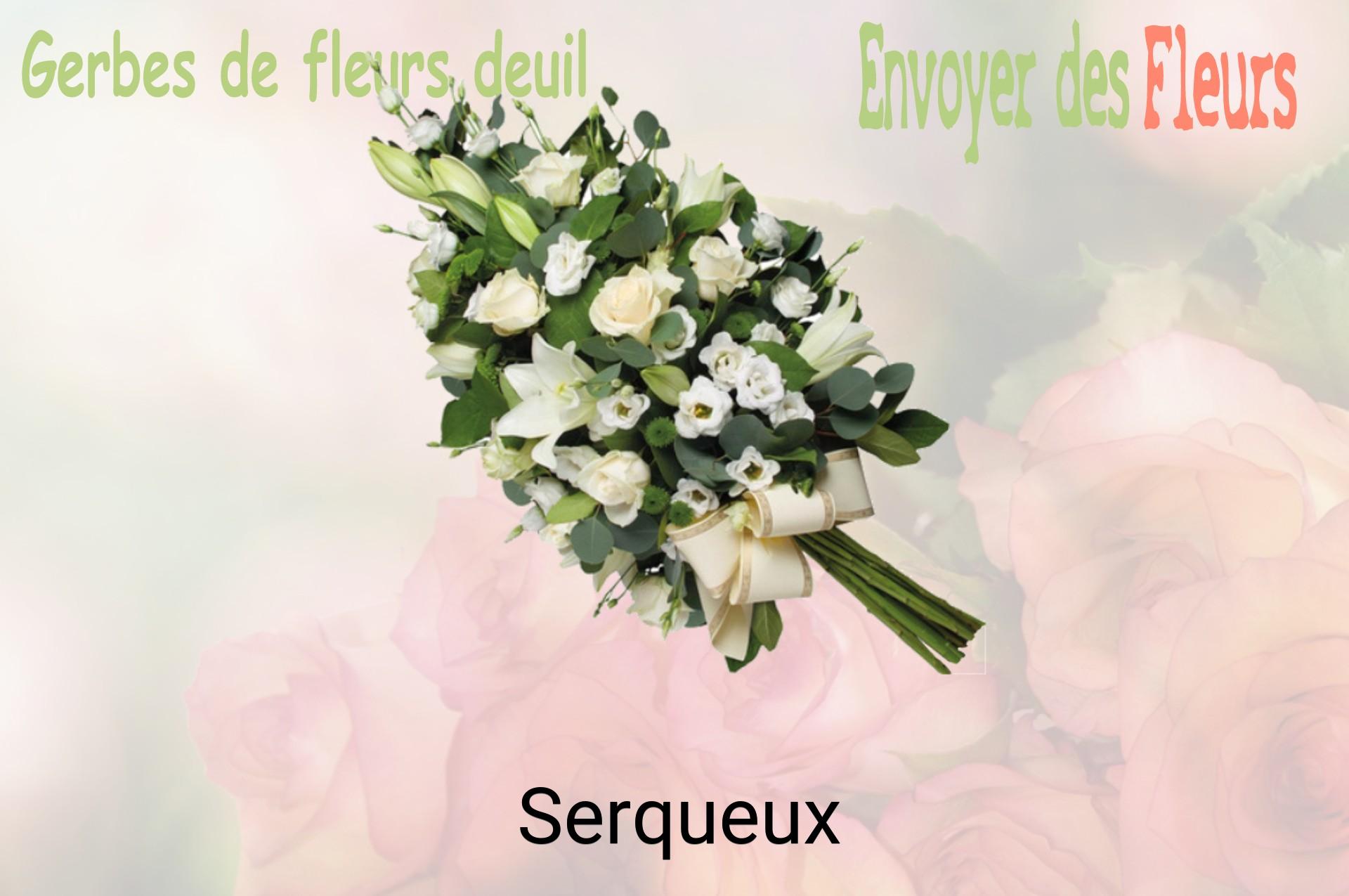 Gerbe de fleurs de deuil livrée à Serqueux